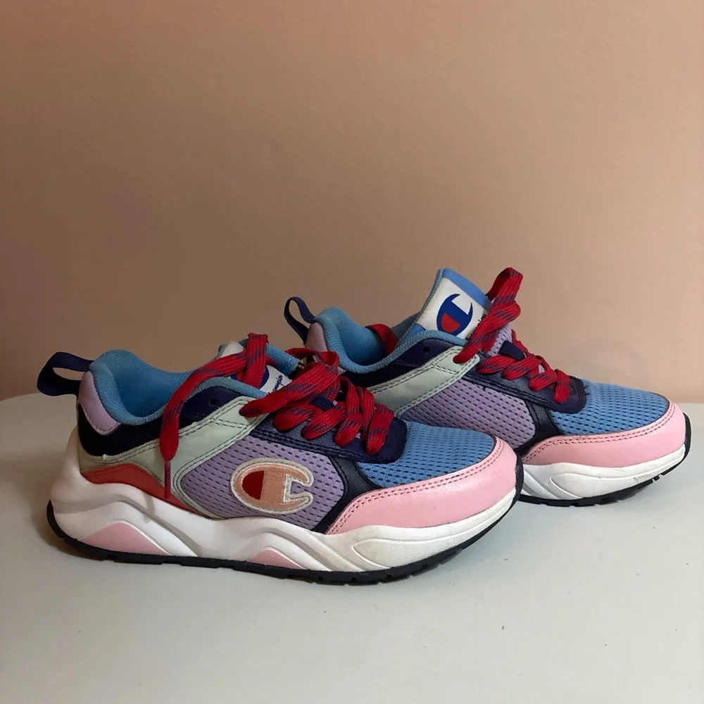 Champion Athletic Shoes in Blue, Pink,‎ and Red